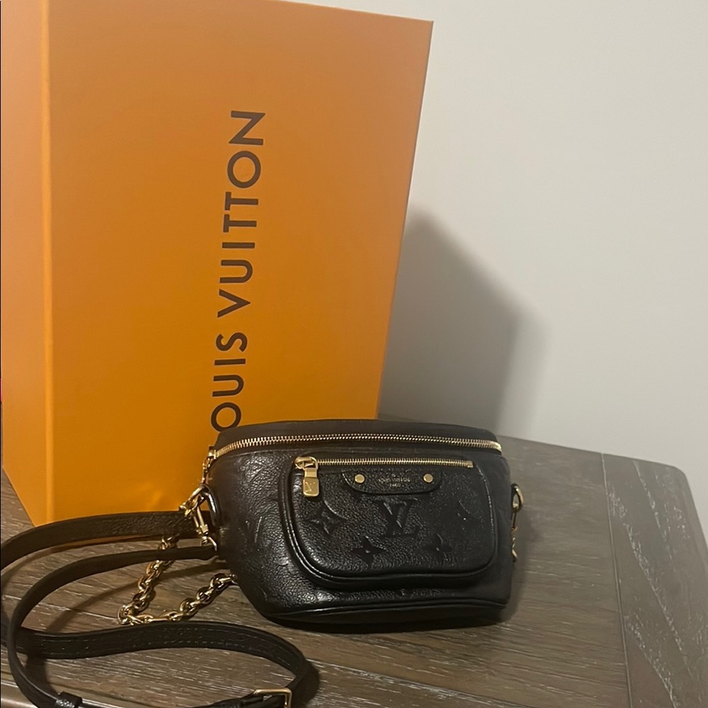Louis Vuitton Black Leather Crossbody Bag